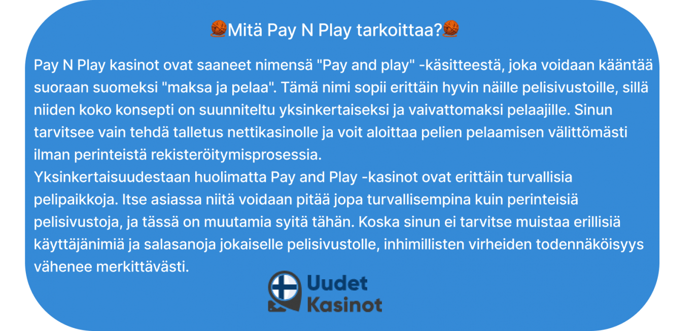 mitä pay n play tarkoittaa